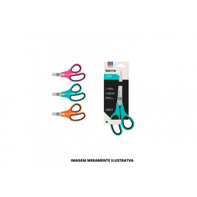 TESOURA - BAZZE - CARTELA 1UN COLORS B7200